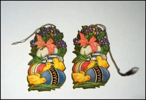 Juego de 2 tarjetas de conteo de puente de papel/cartón estilo Art Deco vintage #A3035 - Imagen 1 de 3