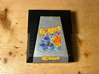 Qbert Q*bert (Atari 2600, 1983) Authentic Cartridge Only Tested S/Free ! - Image 1 of 4