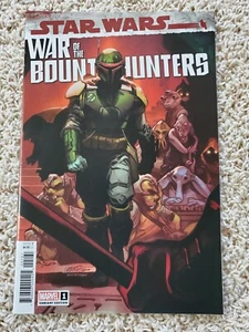 STAR WARS WAR OF THE BOUNTY HUNTERS #1 Marvel 2021 1:50 LARRAZ VARIANT Boba Fett - Picture 1 of 4