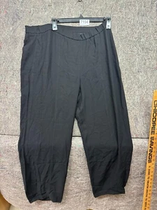 Eileen Fisher Women’s Pants Black Silk Semi Sheer Straight Leg Elastic waist SP - Picture 1 of 8