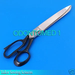 Tailor Tailoring Sewing Heavy Duty Scissors 9" Black Handle - Picture 1 of 3