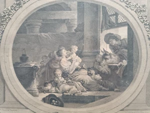Fragonard De Launay L'heureuse félicité estampe gravure XVIIIe siècle - Imagen 1 de 4