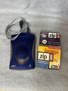 iomega Zip 250 USB Bus Powered External Drive w/Cable, Tested, 100 & 250 disks - Afbeelding 1 van 4