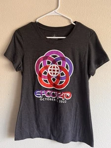 Camiseta Top Mujer Disney World Gris Mediano Epcot 40 Aniversario Manga Corta - Imagen 1 de 4