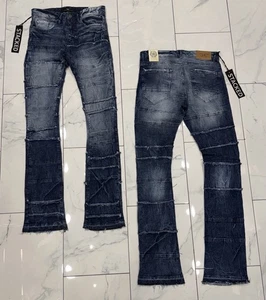 Jeans denim impilati Jordan Craig Martin Fit - JTF2296 (blu intenso) TAGLIA 40 X 36 - Foto 1 di 3