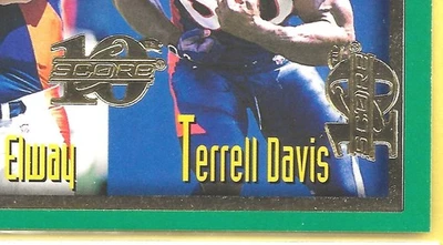 ERROR 1999 Score 10th Anniversary Double Stamped John Elway Terrell Davis /1989 - Image 1 of 3