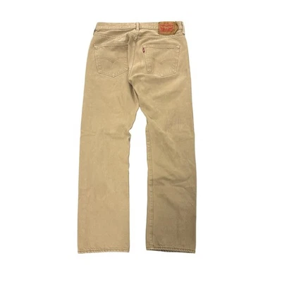 Pantalones de mezclilla Levi's 501 corte original caqui tostado botón mosca para hombre talla 30W premium Foto 1 de 4