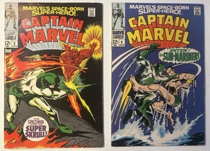 Captain Marvel #s 2 & 4  (Marvel 1968) - Picture 1 of 23