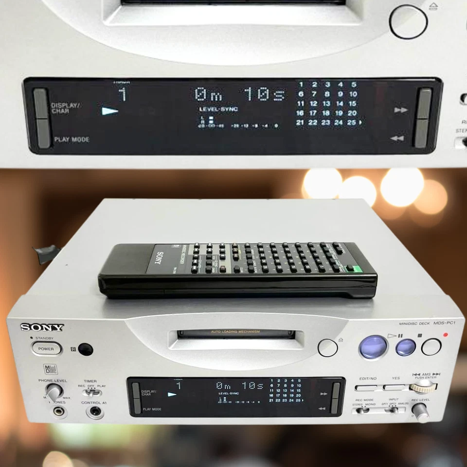 Sony MDS-PC1 MiniDisc Player Recorder MD Deck Hi-Fi Optical Out Japan Remote - Image 1 of 4