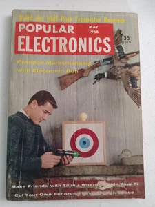 Popular Electronics Magazine Vol 8 Issue 5 May 1958 Supercarrier U.S.S Forrestal - Picture 1 of 11