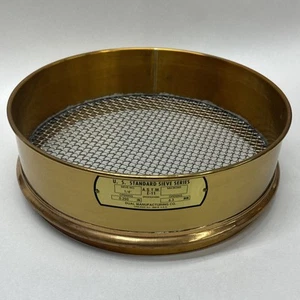 NEW Dual 12” Brass 0.250" USA Standard Testing Sieve 6.3mm / 6350µm / 1/4in ASTM - Picture 1 of 6