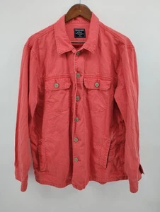 Camisa vaquera de mezclilla Abercrombie Fitch chaqueta talla XL bolsillos con botones coral - Imagen 1 de 7