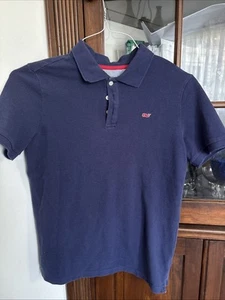 Vineyard Vines Boys Size Large 12-14 Classic Pique Cotton Polo Navy Whale - Picture 1 of 4