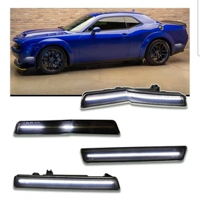 Smoked Side Markers Light for 2018-2023 Dodge Challenger SRT - Picture 1 of 6