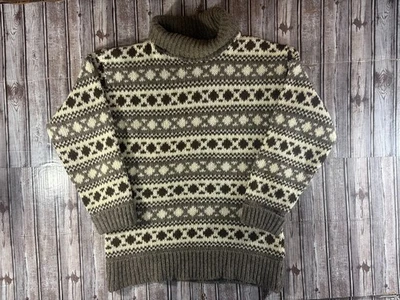 Suéter Scandia 100% Lana Rayas Patrón Geométrico Talla M Gris Hecho en Dinamarca Foto 1 de 4