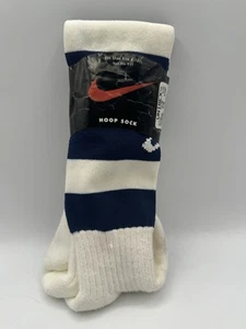 Vintage Nike Soccer Hoop Sock Made In USA 90s USA NWT Size 9-11 Navy Blue White - Picture 1 of 6