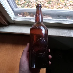 THE J.WALKER BREWING CO CINCINNATI 1880er APPLIED BLOB TOP BIERFLASCHE - Bild 1 von 9