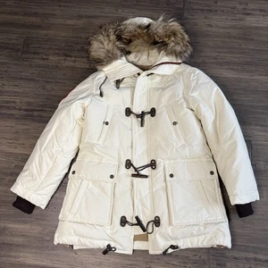 DSQUARED2 Men's Goose Down Puffy Down Ski Jacket Size Italy 38 Medium US White - Picture 1 of 12