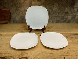 Fitz and Floyd Nevaeh Weiß Quadratisch Salatteller 3er Set Bone China 8,25" - Bild 1 von 12