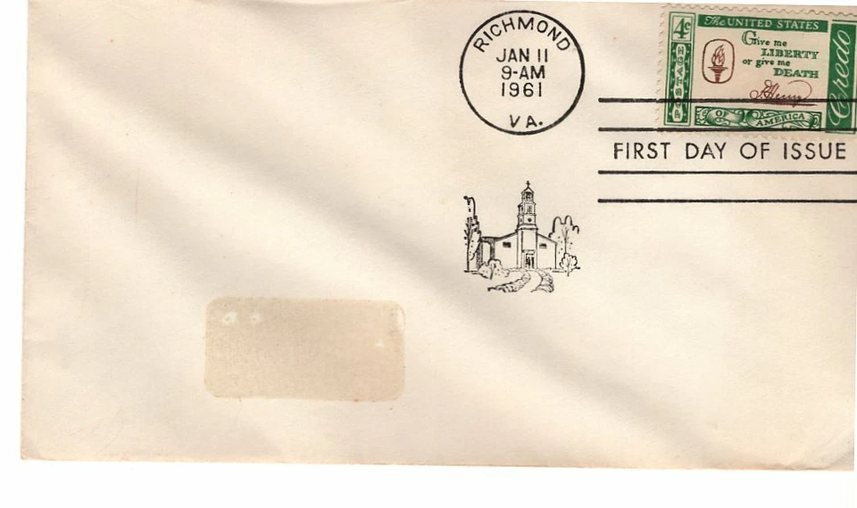 USPS First Day Issue #1144 – 1961 4c American Credo: Patrick Henry ST1849 - Image 1 of 1