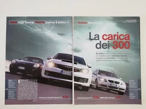 Clipping Articolo 2008 BMW 335xi TOURING vs PORSCHE CAYMAN vs SUBARU IMPREZA STi - Picture 1 of 6