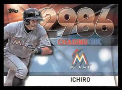 2016 Topps Update Chasing 3000 Ichiro Miami Marlins #3000-56 - Image 1 of 2
