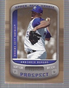 2005 Upper Deck Update Gold Royals Baseball Card #102 Ambiorix Burgos PR /150