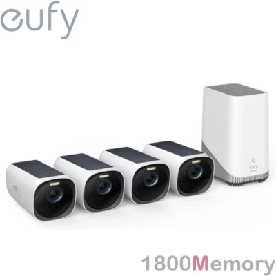 eufy Security eufyCam Cam 3 S330 4K Wireless Home Security Camera HomeBase IP67 - Image 1 of 4