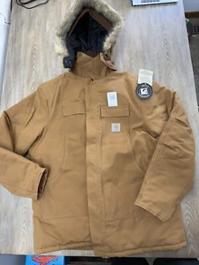 Vintage NWT Carhartt Arctic coat with the hood Jacket, Men's Size 50 T - Picture 1 of 11