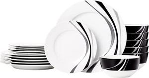 Corelle Winter Frost White Dinnerware Set 18 pc 6 Dinner Plate 6 Bread/Soup Bowl - Picture 1 of 8