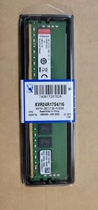 Kingston 16GB 2400MHz DDR4 ECC Reg CL17 DIMM 1Rx4 (KVR24R17S4/16) - Picture 1 of 2