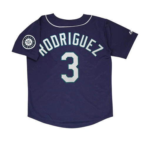 Alex Rodriguez 1999 Seattle Mariners Alt Navy Blue Men's Jersey w/ Team Patch Cover
