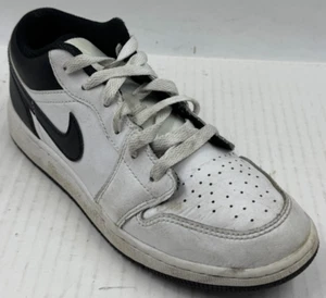 Nike Air Jordan 1 sneakers basse Youth6 bianco nero scarpe da ginnastica 553560-132 - Foto 1 di 9
