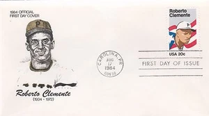 ROBERTO CLEMENTE EX-A-CAL CACHET AUGUST 17, 1984 - Picture 1 of 2