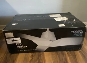 Vortex Smart Indoor and Outdoor 3-Blade Ceiling Fan 60" Gloss Black with Remote - Picture 1 of 24