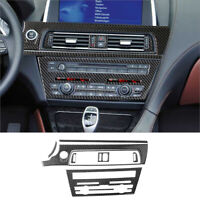 Carbon Fiber Center Console CD Panel Cover For BMW 6Series F12 F13 Coupe 2012-18