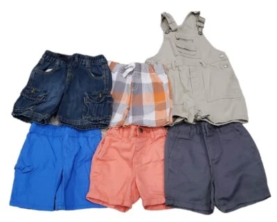 Jumping Beans Children's Place Boys Lot Of 6 Shorts Size 18 Months 1 Bib Overall - Image 1 of 3