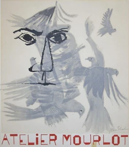 1968 Ben Shahn Atelier Mourlot poster birds face - Picture 1 of 20