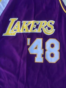 NWT Authentic Lakers Embroidered Jersey Inaugural Year 1948 G-III Sports Bigman - Picture 1 of 10
