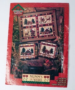 Woodland Santa Debbie Mumm Vintage Quilt Pattern 1995 4 Blocks Mumm's the Word - Bild 1 von 12