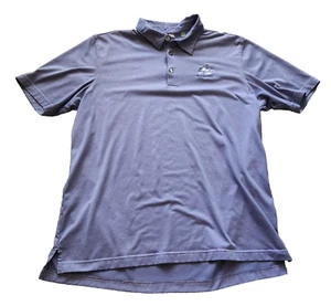 Ashworth Golf Polo Men's XL Purple Striped Blackstone Heron Quick Dry - Picture 1 of 13