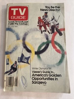 1984 Февраль 4-10 TV GUIDE журнал, зимние Олимпийские игры '84 (MH100) - Изображение 1 из 3