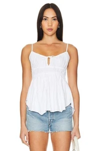 Free People Scarlett Tank in Ivory White Size Medium - Picture 1 of 4