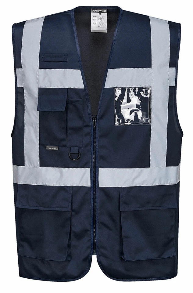 Portwest UF476 Iona Executive Safety Lightweight Zip Vest with Reflective Tape - Image 1 of 4