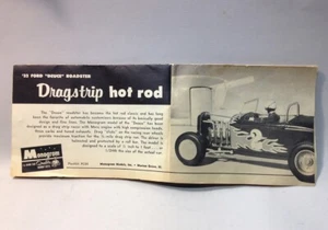 Vintage  Monogram Dragstrip Hot Rod Instruction Sheet - c.1959 - Picture 1 of 3