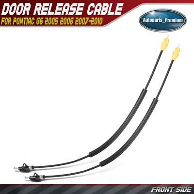 2x Cable de liberación de pestillo de puerta delantera izquierda y derecha para Pontiac G6 2005-2010 21,06" Foto 1 de 4