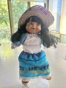 "Muñeco de trapo México Sombrero 10"" Munecas Mexicanos Jorge Martínez Trujillo De colección" - Imagen 1 de 19