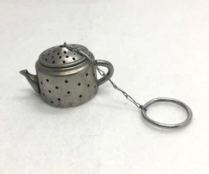 Vintage Tea Infuser Round Tea Pot Shape with Chain Japan #21-7 - Picture 1 of 4