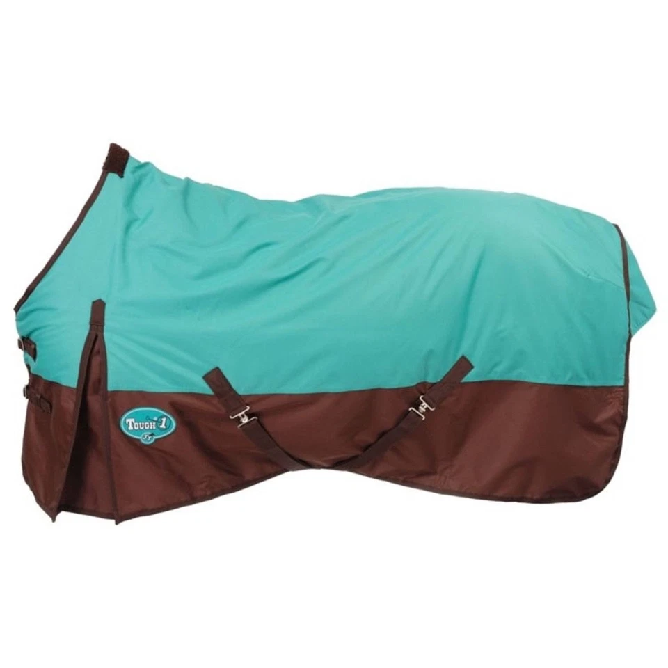 75" Resistente 1 600d Impermeable Turnout Sábana Verde azulado / Marrón Foto 1 de 1