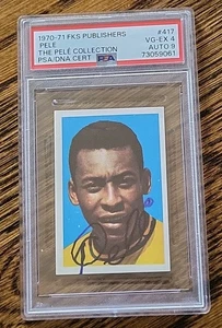 DNA autografato editori FKS di proprietà PELE 1970 Mint 9 ⚽️ Brasile Pelé 🇧🇷 PSA 4+ - Foto 1 di 3